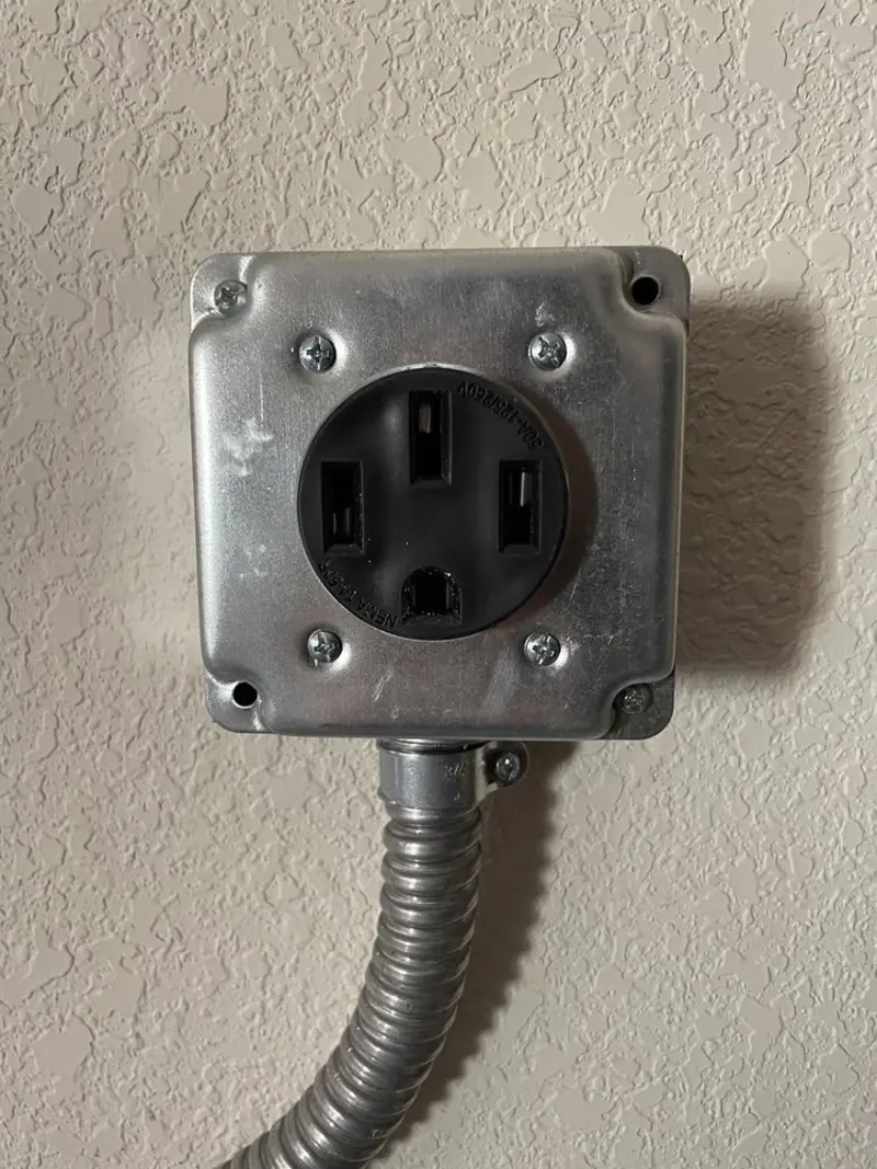 NEMA 14-50 outlet installed for Smart Home Electrical in Midfield